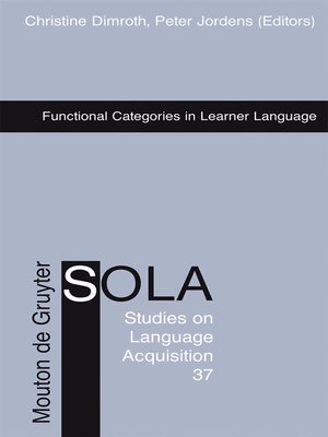cover image of Functional Categories in Learner Language